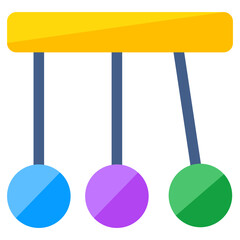 An editable design icon of newton's cradle 