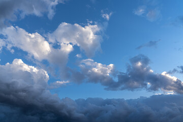 Clouds in shades of blue