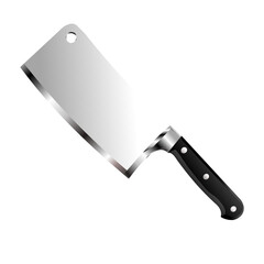 cleaver, kitchen knife, vector illustration