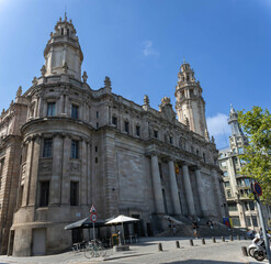 The Central Post Office of Barcelona, Spain