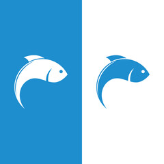 Obraz premium fish logo icon vector illustration template design