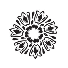 Vintage art deco, floral art emblem. Hand-drawn vector laurel leaves decorative elements.