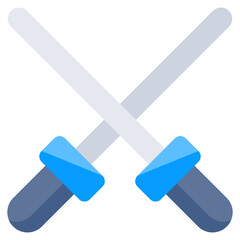 Battle tool concept icon, vector design of crossswords 