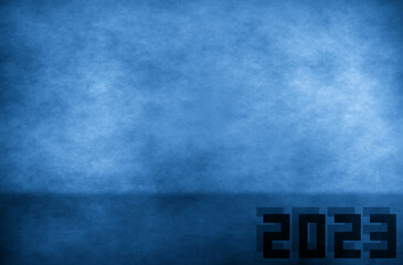 Niebieskie tło 2023 sylwester nowy rok - obrazy, fototapety, plakaty