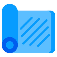 Fototapeta premium A unique design icon of yoga mat