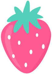 Pink strawberry fruit 
