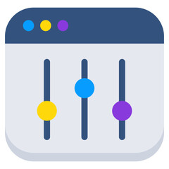 An editable design icon of online equalizer 