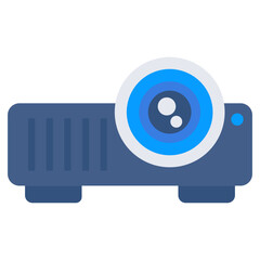 A flat design, icon of projector