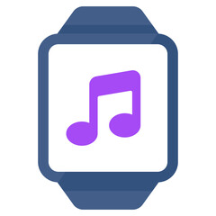 Editable design icon of online music 
