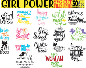 Girl power Quotes SVG Bundle 