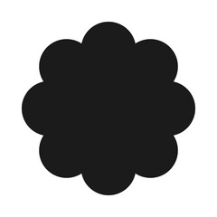 Radial Circles Scallop Silhouette Shape Icon