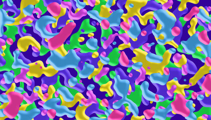Fototapeta na wymiar 3d abstract fluid colorful candy jelly floating bubbles texture high quality as wallpaper
