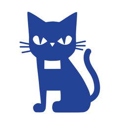 Portrait of a cat. Vector illustration. Minimalism style.