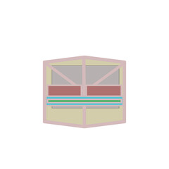 wooden box isolated on white