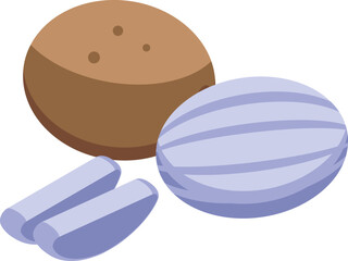 Philippines fruit icon isometric vector. Travel landmark. City food