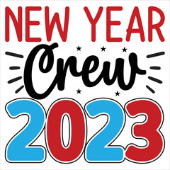 New Year Crew 2023 vector file
