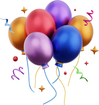 3d balloons illustration 
