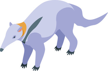Obraz premium White anteater icon isometric vector. Giant baby. Forest animal