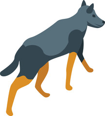 Cute wild dog icon isometric vector. Animal mammal. Safari predator