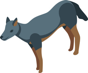 Wolf wild icon isometric vector. Predator carnivore. Animal dog