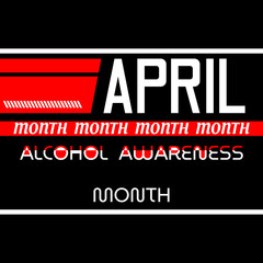 Vector illustration on the theme of Alcohol awareness month observed on April 1st to 30th.