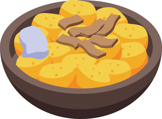 Belarus potato food icon isometric vector. Travel food. Tourism culture