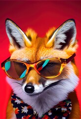 party fox was glasses new yaar's eve celebration