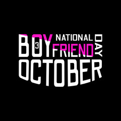 Fototapeta premium National Boyfriend Day. Suitable for greeting card poster and banner