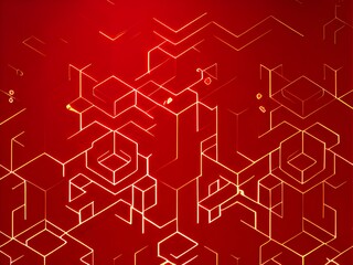 PPT template, Slide, Flyer, postcard, slide for brochure, booklet. Chinese red, red, background. 