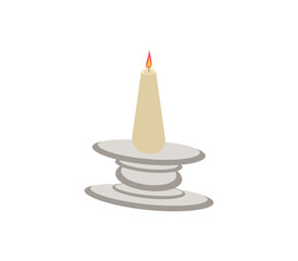 candle on a white background