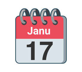 desktop calendar with red heart