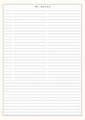 Fototapeta premium Digital Notes Templates | Goodnotes | Minimalist