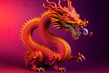 Chinese New Year Decoration--Closeup of Dancing Dragon and knots