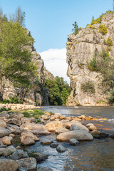 Cabril do Rio Ceira Gorge, also known as the Ceira River Gorge. Serpins, Lousa - Portugal.