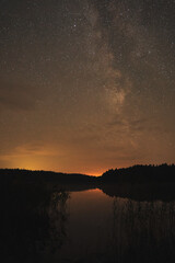 milkyway over lake