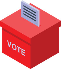Vote box icon isometric vector. Campaign politician. Lobby consultant