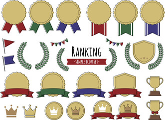 ランキング　アイコン　セット　シンプル