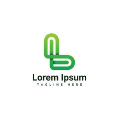 L letter green logo design. Initial L letter logotype green. natural, alphabet, symbol, monogram, technology, icon logo design.