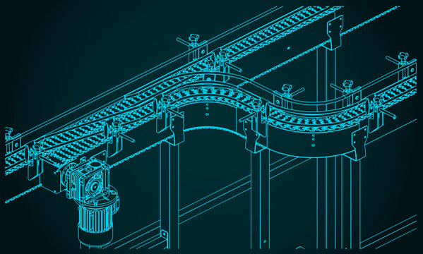 Flex link conveyor illustration