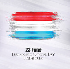 Vector illustration of  Luxembourg,23 June,Luxembourg National Day