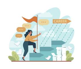 Career concept. Idea of personal professional progress. Career development