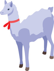 Obraz premium Chile lama icon isometric vector. Park culture. Travel latin