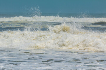 Fototapeta premium Rough waves of the Atlantic Ocean ,Walvis Bay. Swakopmund, Namibia.