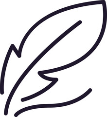 Education concept. Trendy sign for apps, UI, web sites, adverts, shops. Editable stroke. Vector line icon of feather