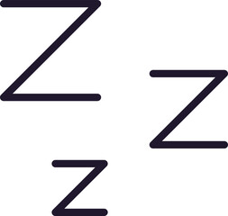 Sport, fitness and weight loss concept. Trendy sign drawn in line style. Perfect for web sites, apps, UI, adverts. Editable stroke. Vector line icon of sleeping