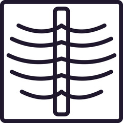 Health symbol. Vector sign for web sites, adverts, UI, internet shops and stores. Editable stroke. Vector line icon of x-ray