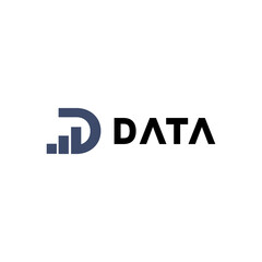 data logo design with letter d concept - obrazy, fototapety, plakaty