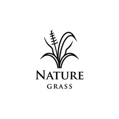 grass logo plant leaf grow organic symbol