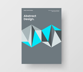 Creative magazine cover vector design template. Simple geometric tiles corporate brochure concept.