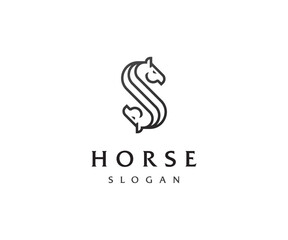 Obraz premium Letter S Horse Logo